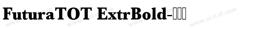 FuturaTOT ExtrBold字体转换